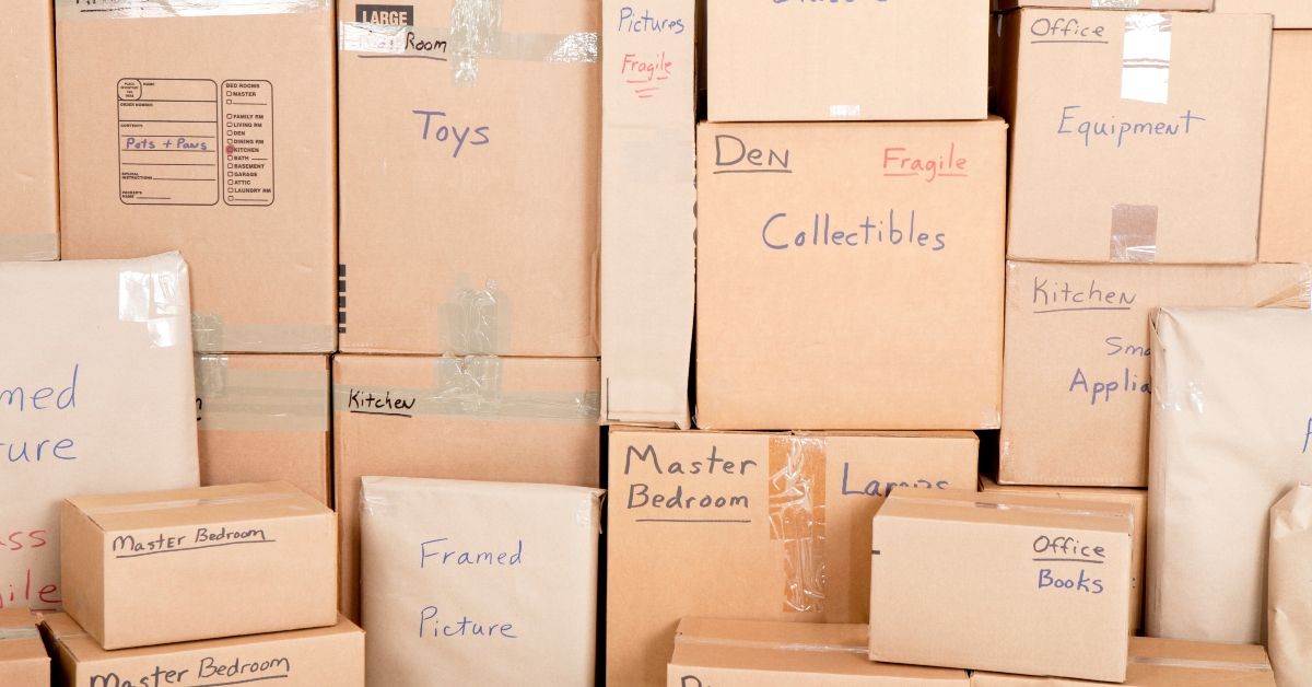 labeled boxes