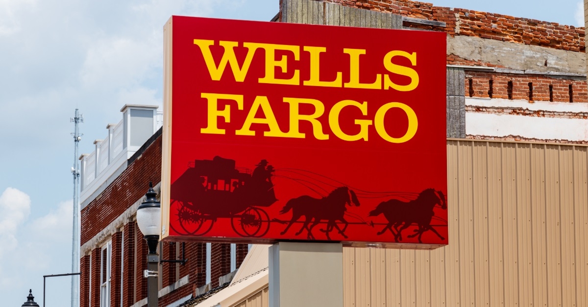 wells fargo billboard in street