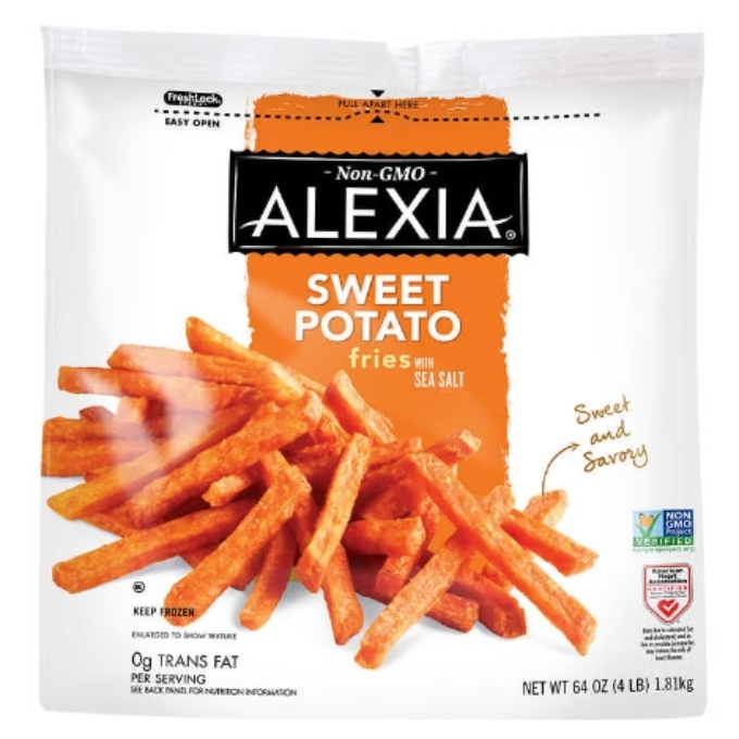 Bag of Alexia sweet potato frozen food