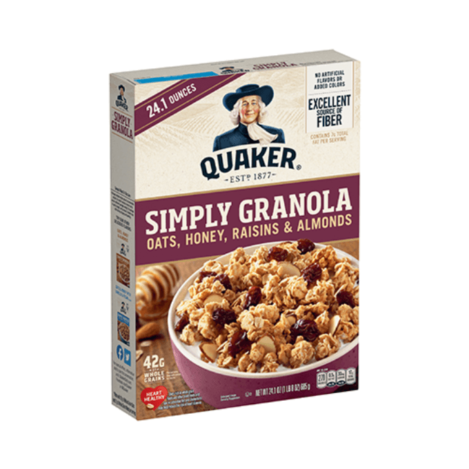 Quaker Simply Granola box