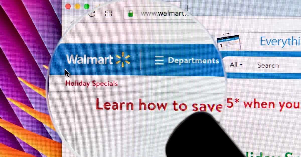 Walmart homepage website on Apple iMac