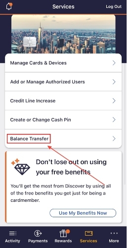 Discover balance transfer screenshot 4