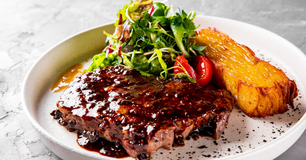 grilled ribeye steak