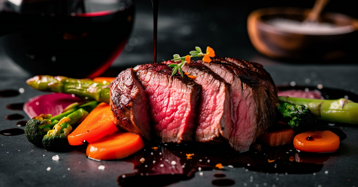 medium rare beef steak