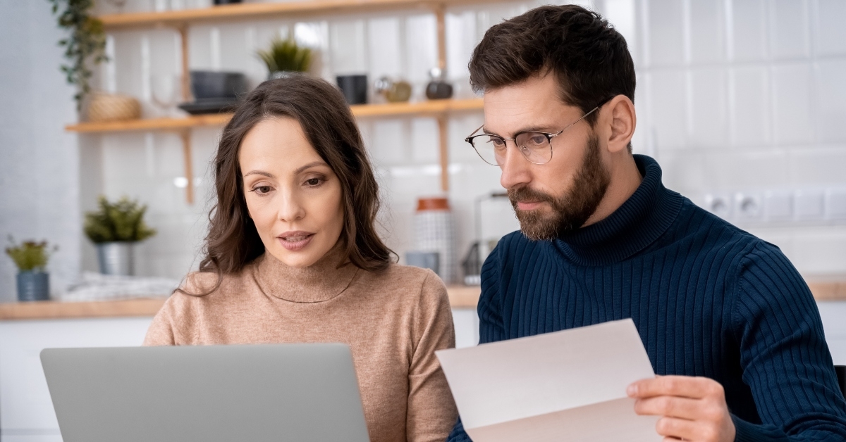couple troubled with expenses