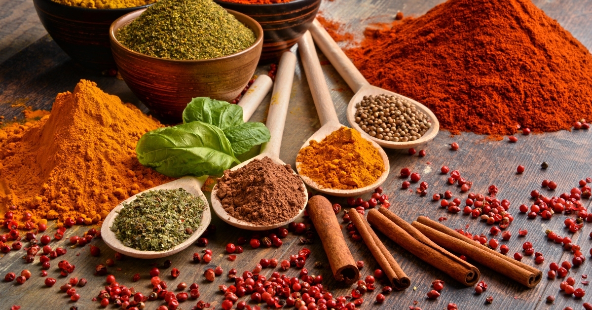 variety of spices