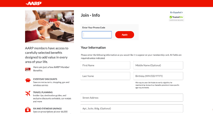 AARP screenshot