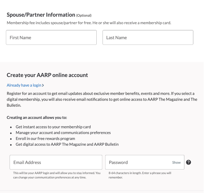AARP screenshot