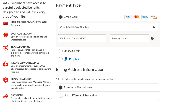 AARP screenshot