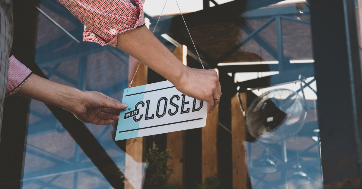from open to closed sign