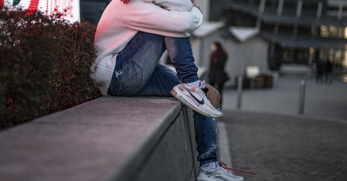 man wearing Nike Air Max 97