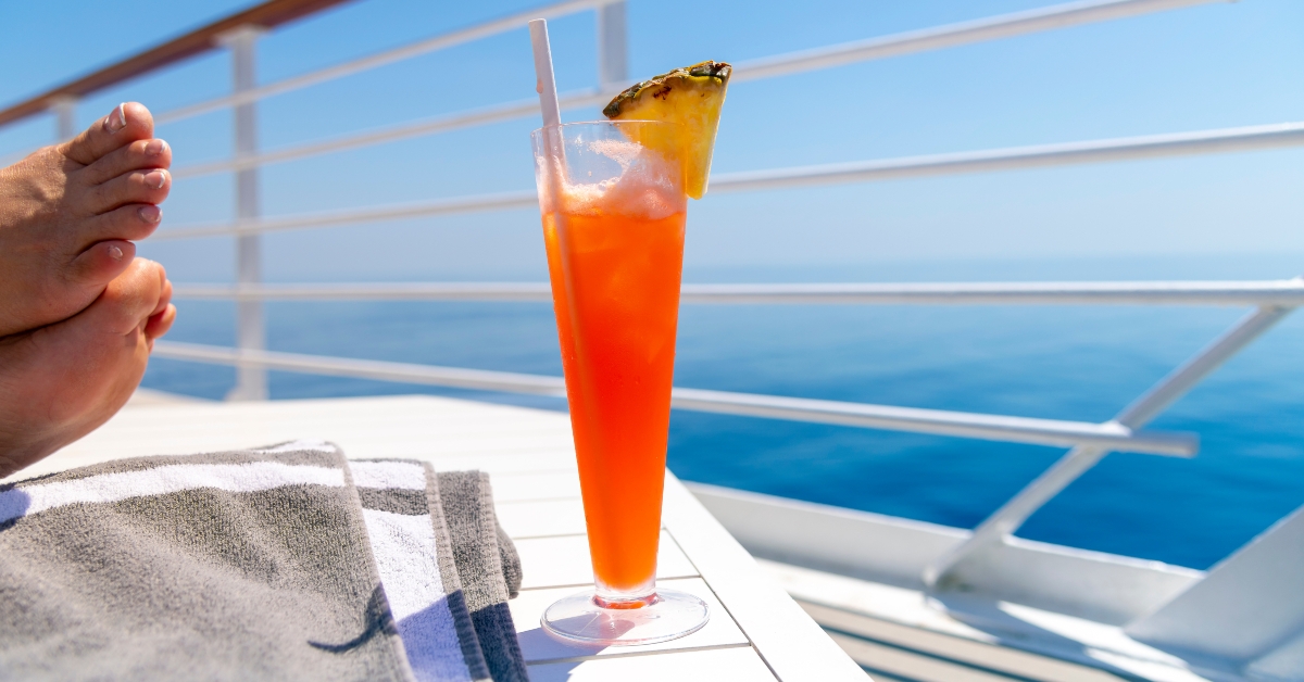 colorful drink with pineapple