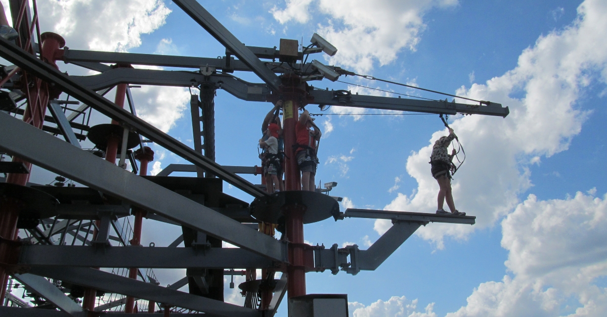 rope course on cruise ship