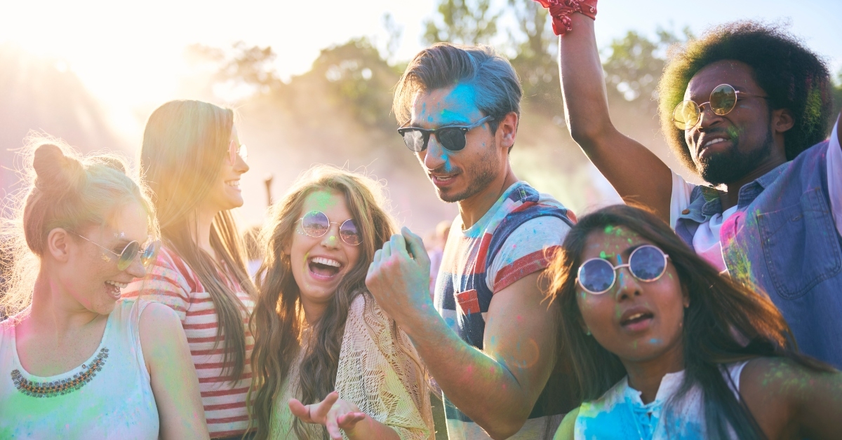 dancing at the music festival