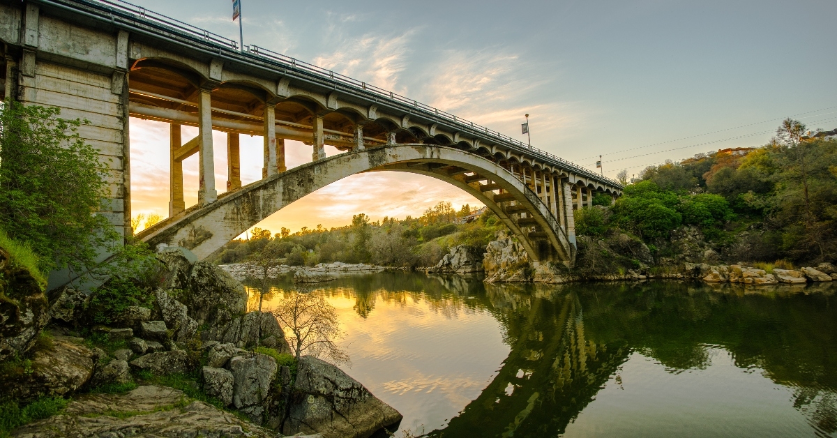 Rainbow bridge in Folsom CA