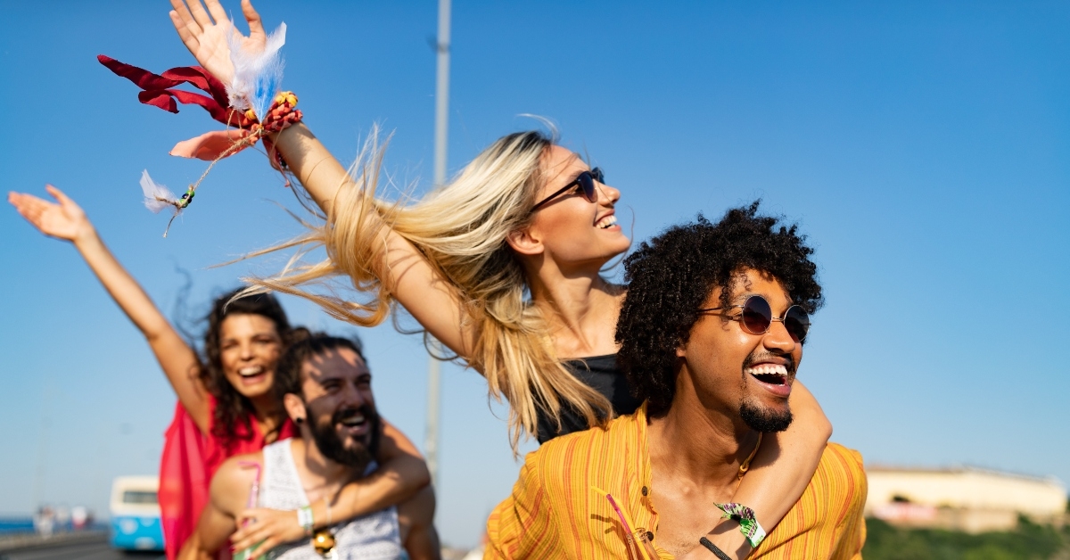 friends having fun time
