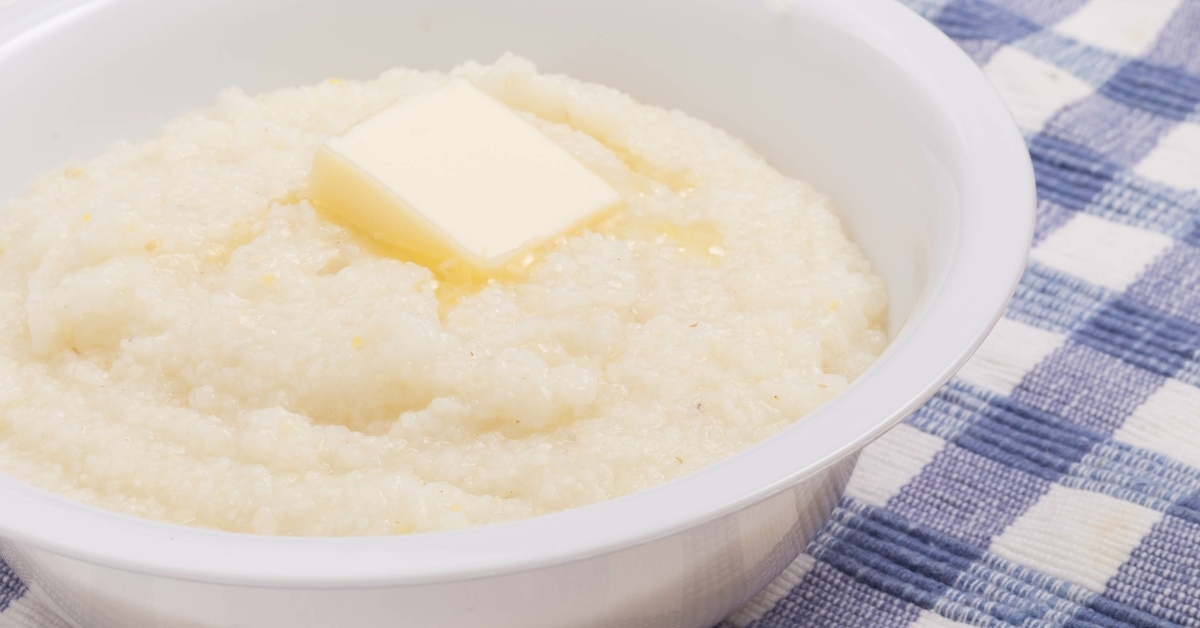 pat of butter on bowl