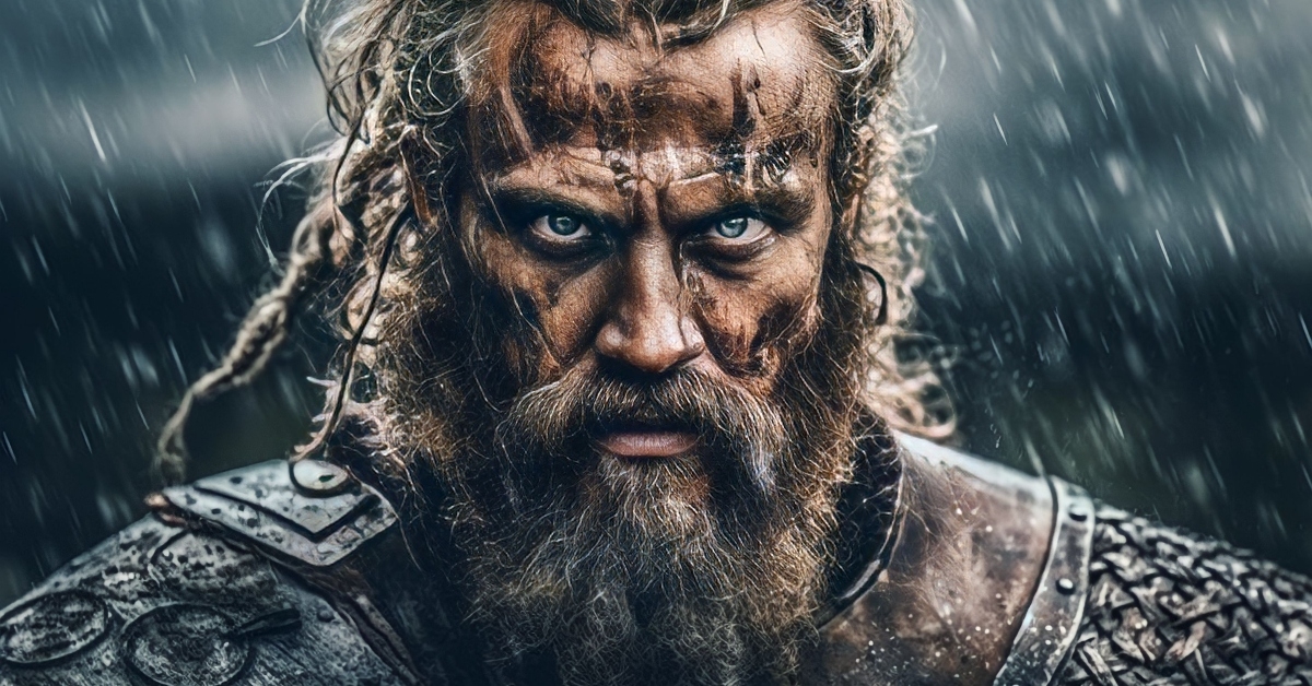 vikings in the winter of scandinavia,