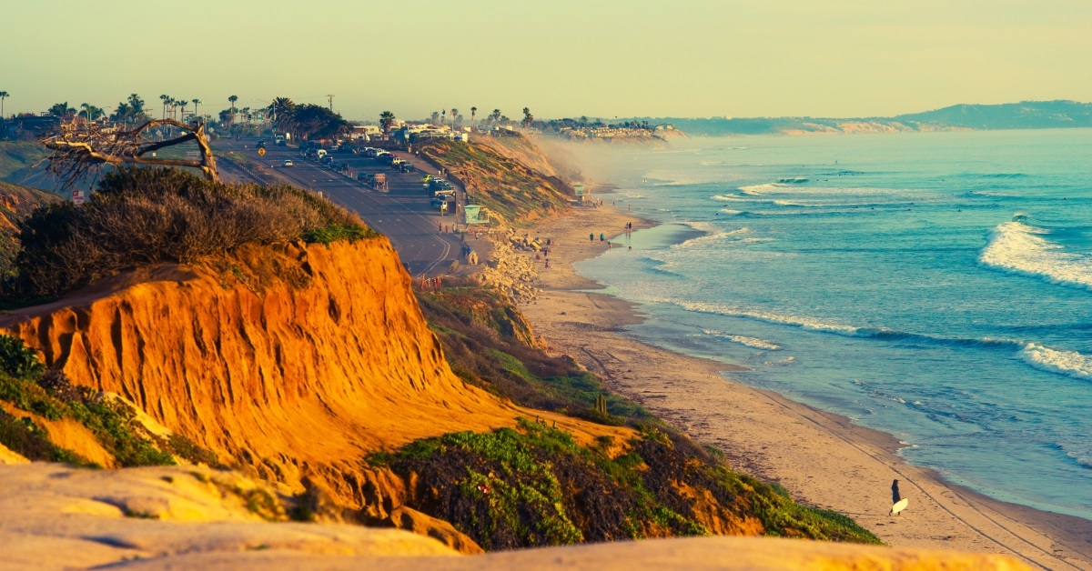 Encinitas Beach in California