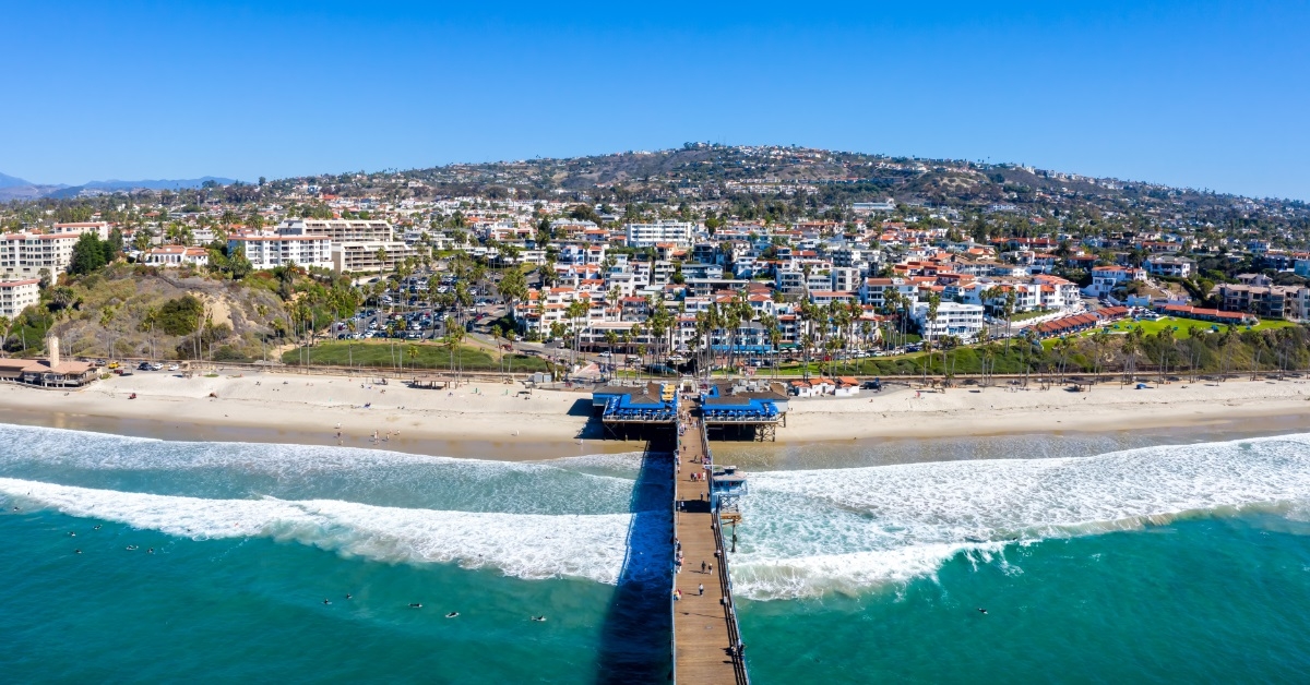 pier and beach San Clemente California