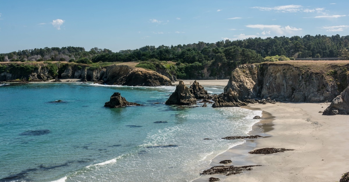 rocky beach Fort Bragg California