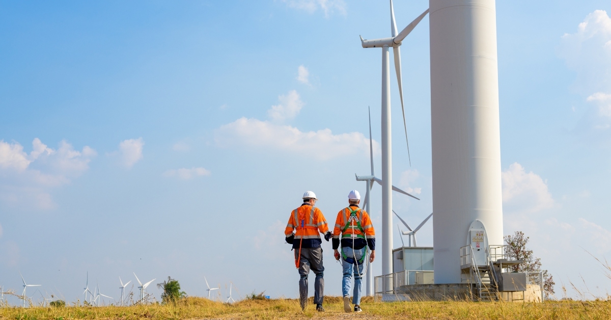 wind turbine field