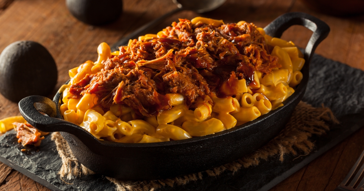 bbq pulled pork mac and cheese