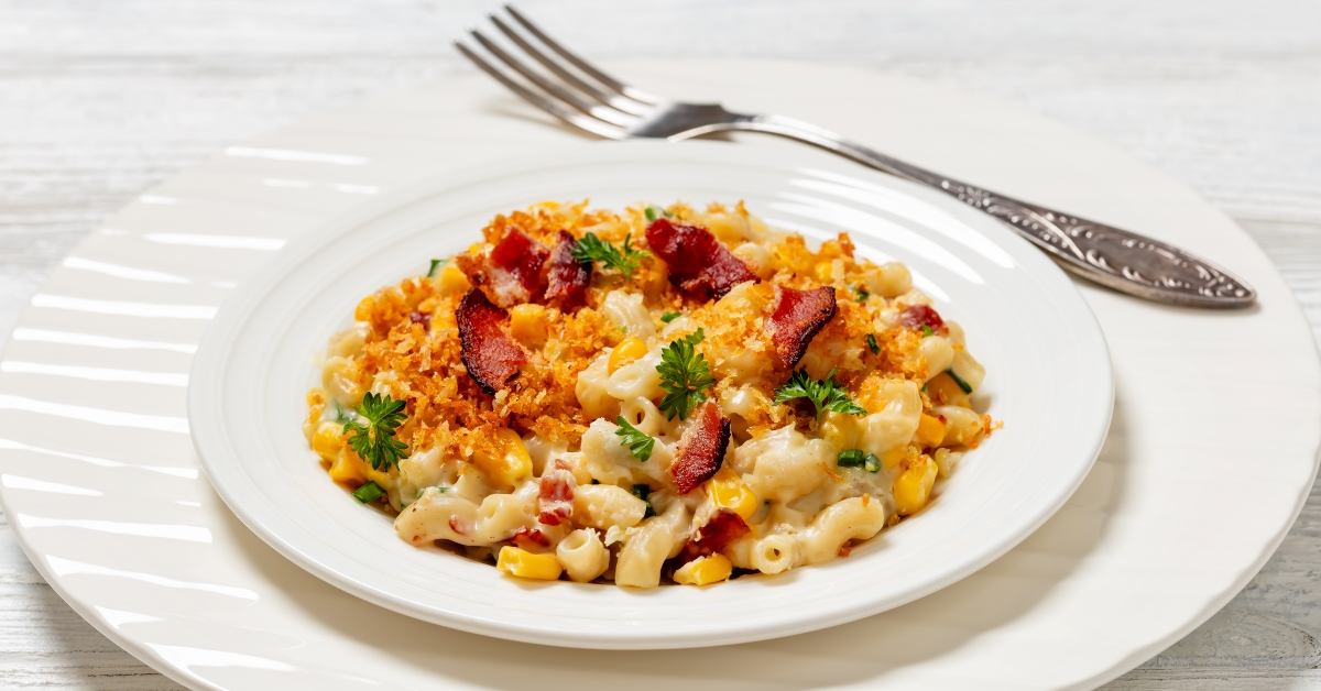 mac and cheese with corn