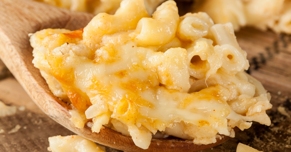 spoonful of mac and cheese