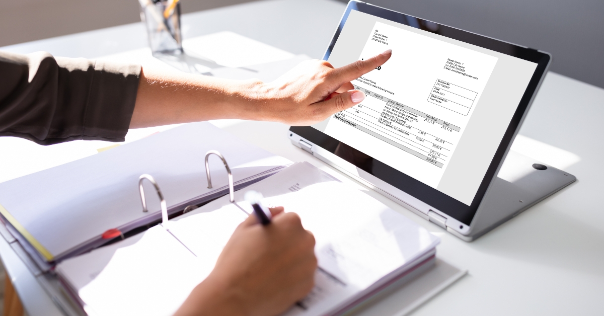 accountant calculating tax