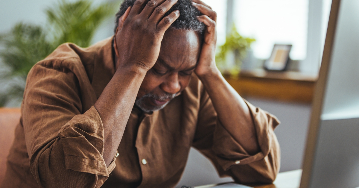 upset older man
