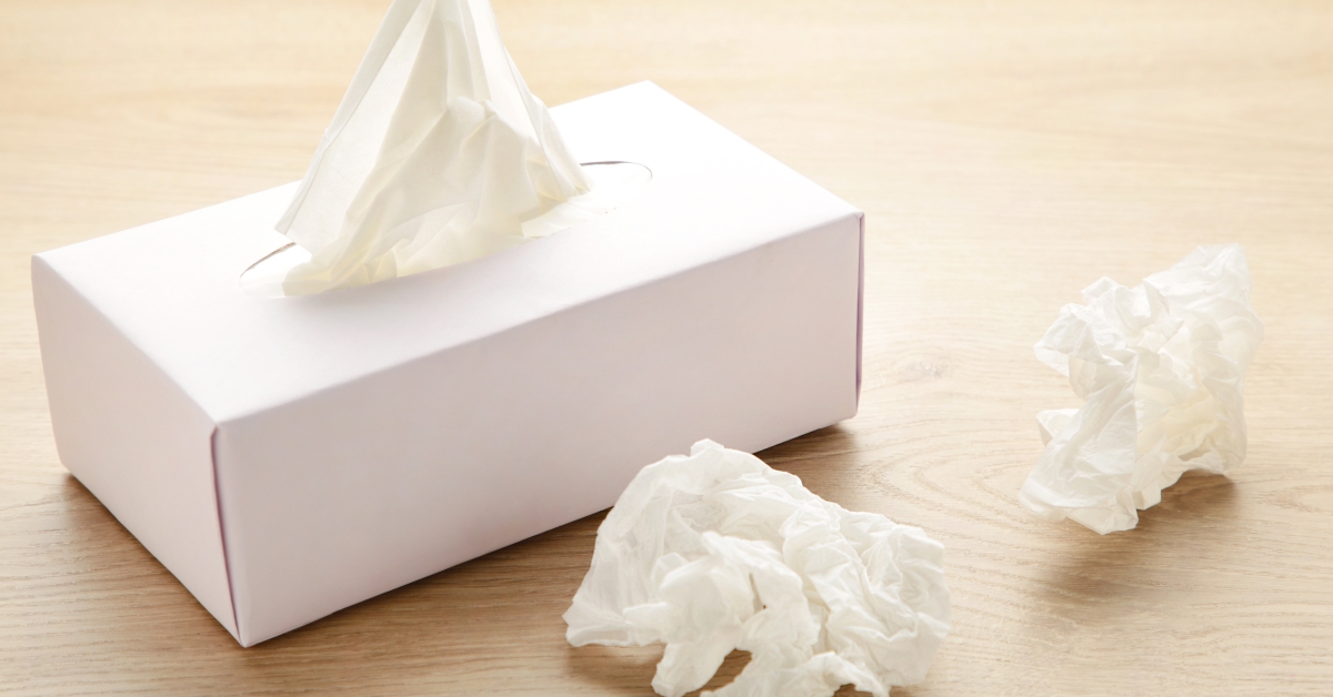 box with paper tissues