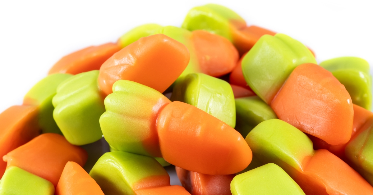 colorful fruit gum candies
