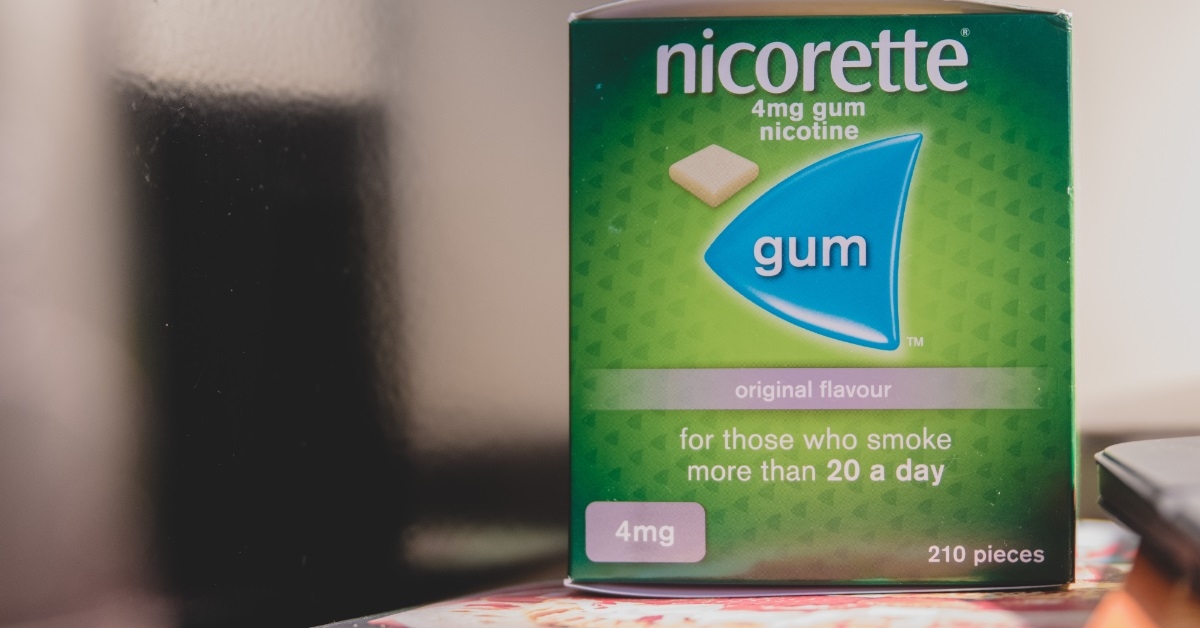 Nicorette medicated nicotine chewing gum