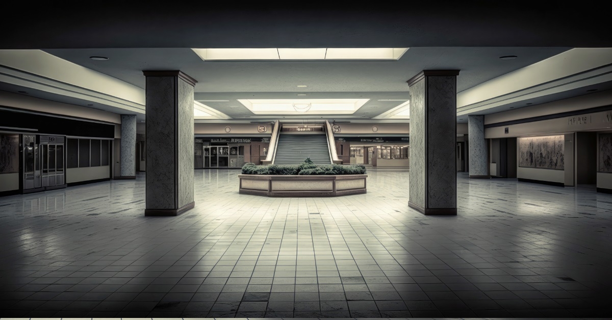 abandoned vintage mall
