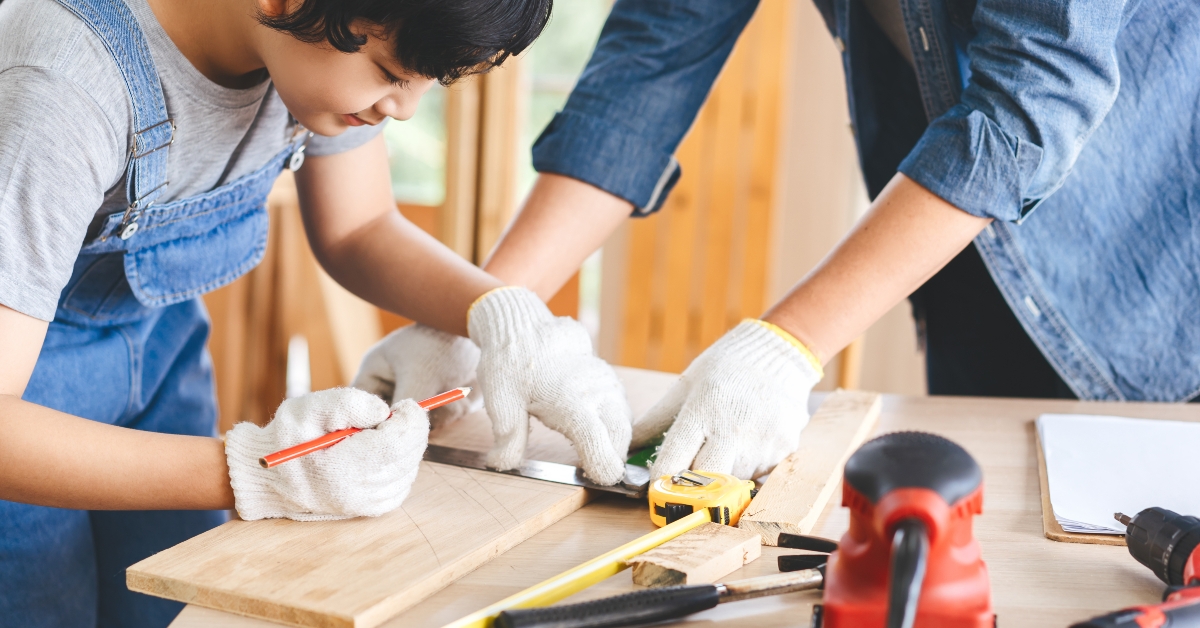 father and son crafts skill