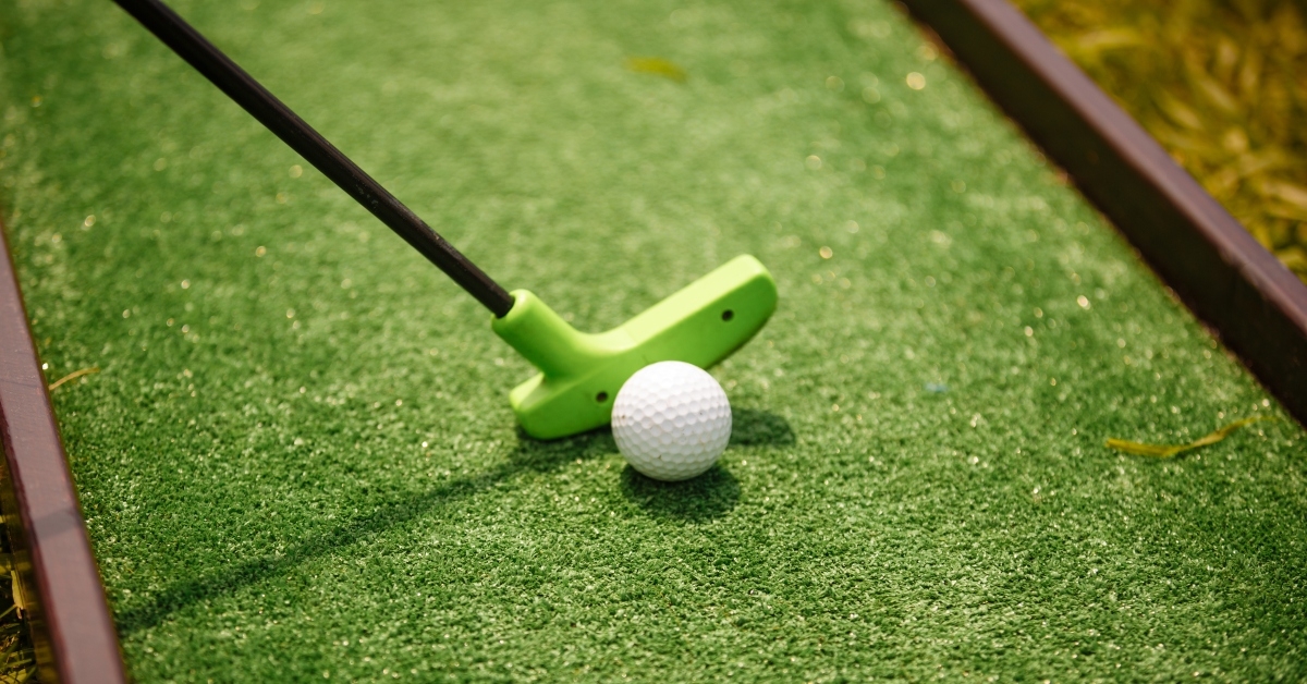 mini golf on a sunny day