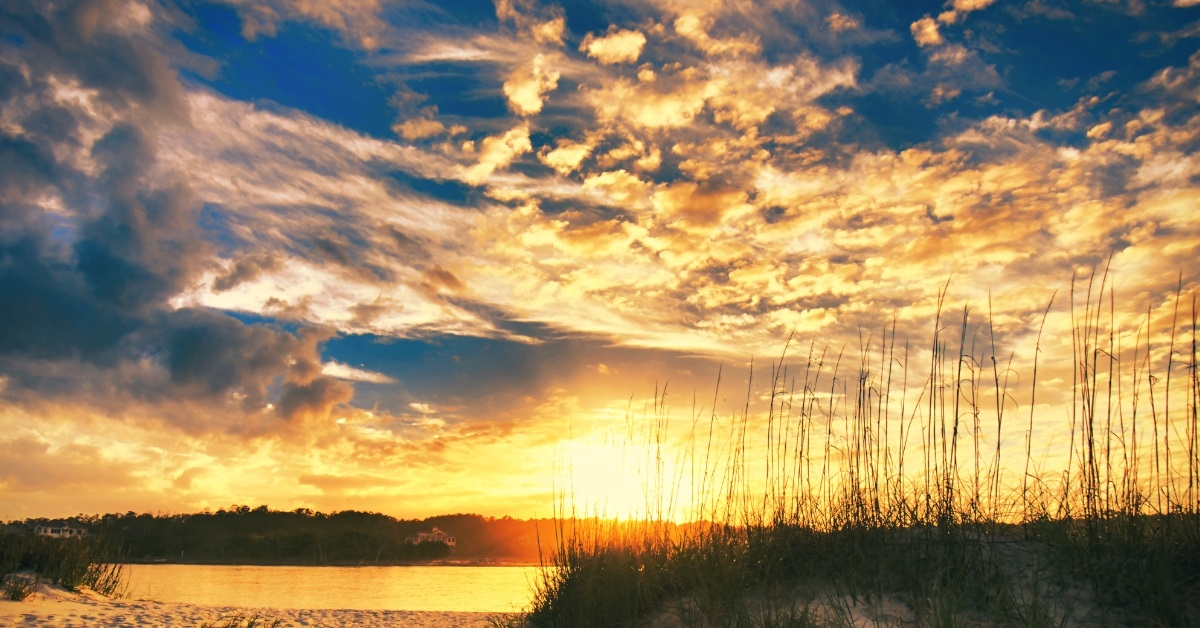 Sunset over Pawleys Island beach