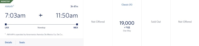 Delta award chart screenshot