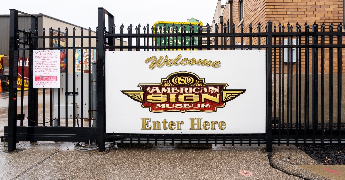 Entrance to the American Sign Museum