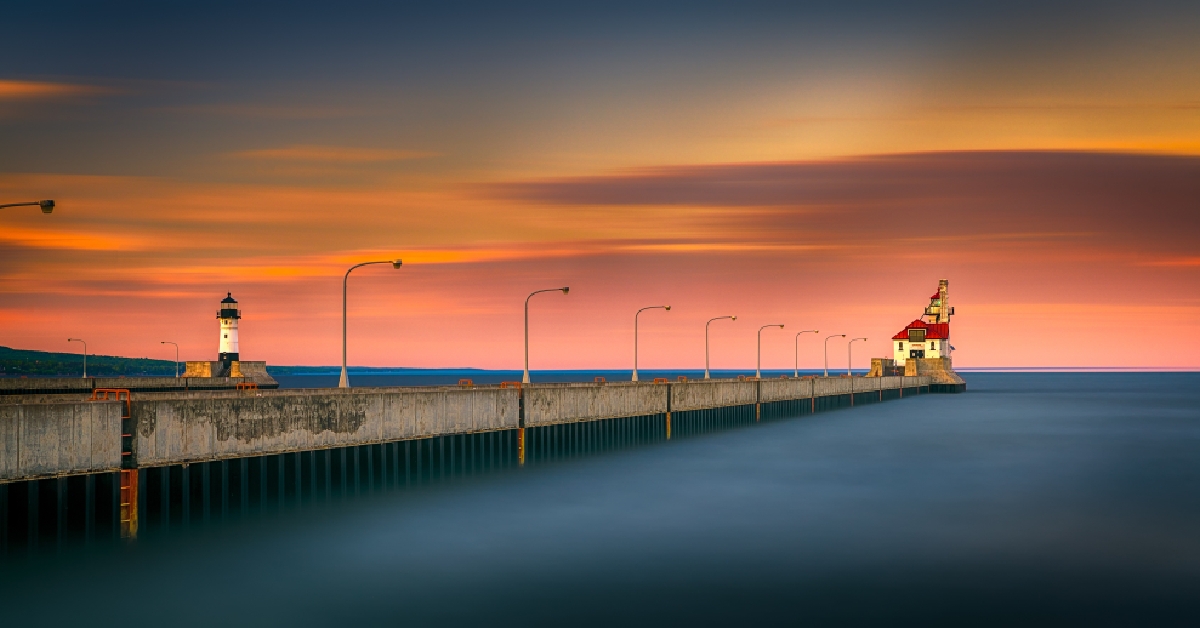 pink peaceful sunset