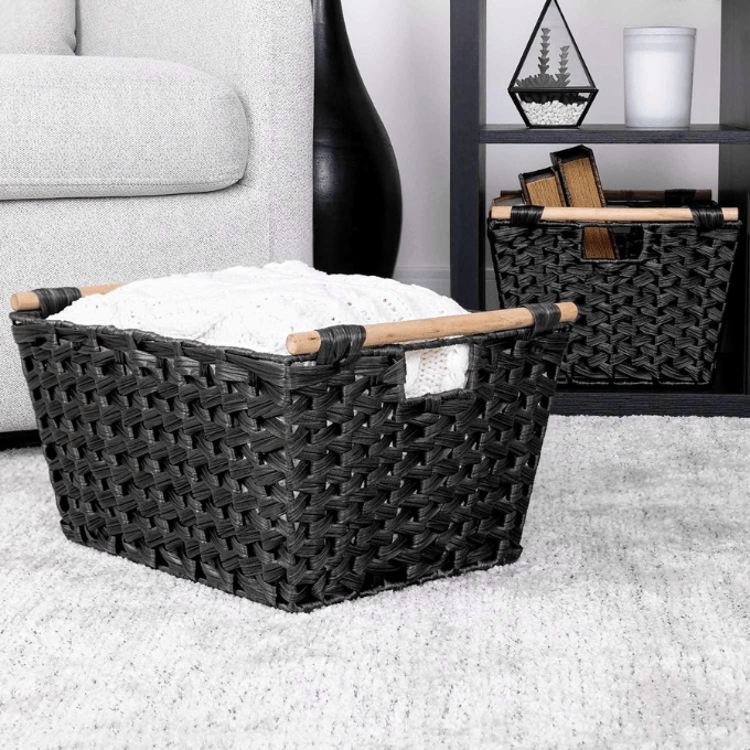 decorative handwoven storage baskets