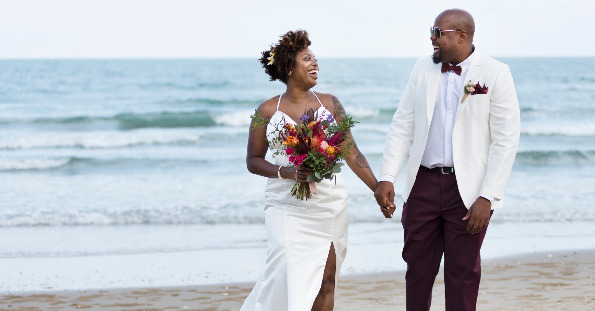 wedding day at the beach