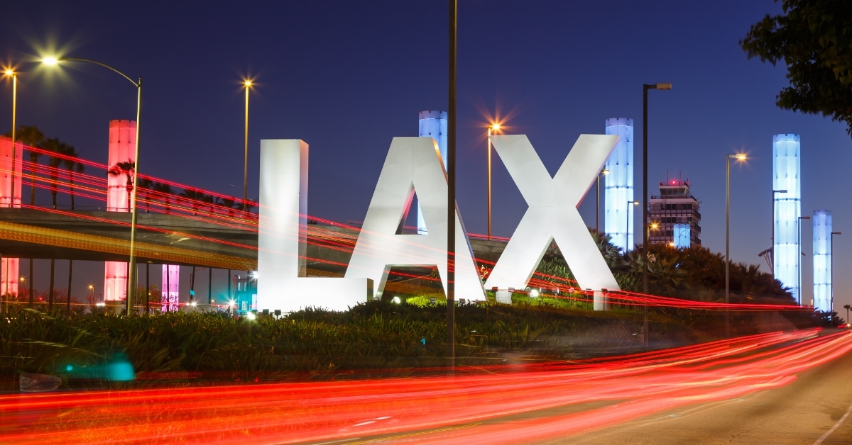 Los Angeles International Airport LAX sign