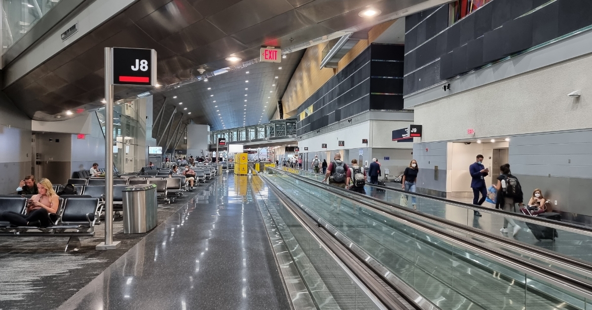Miami international airport gate waiting area