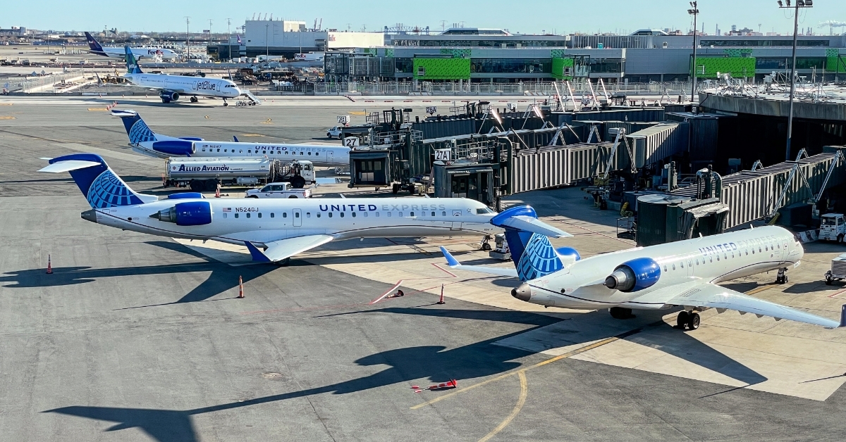 United Express airlines at Newark airport