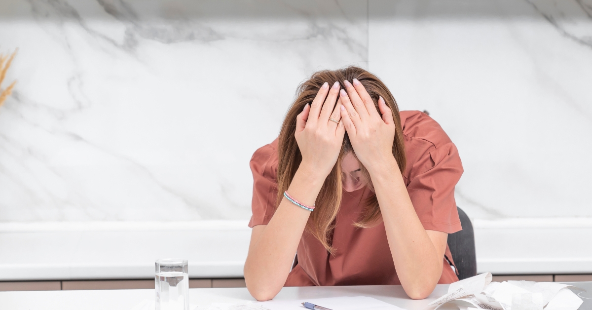 close up of shocked woman