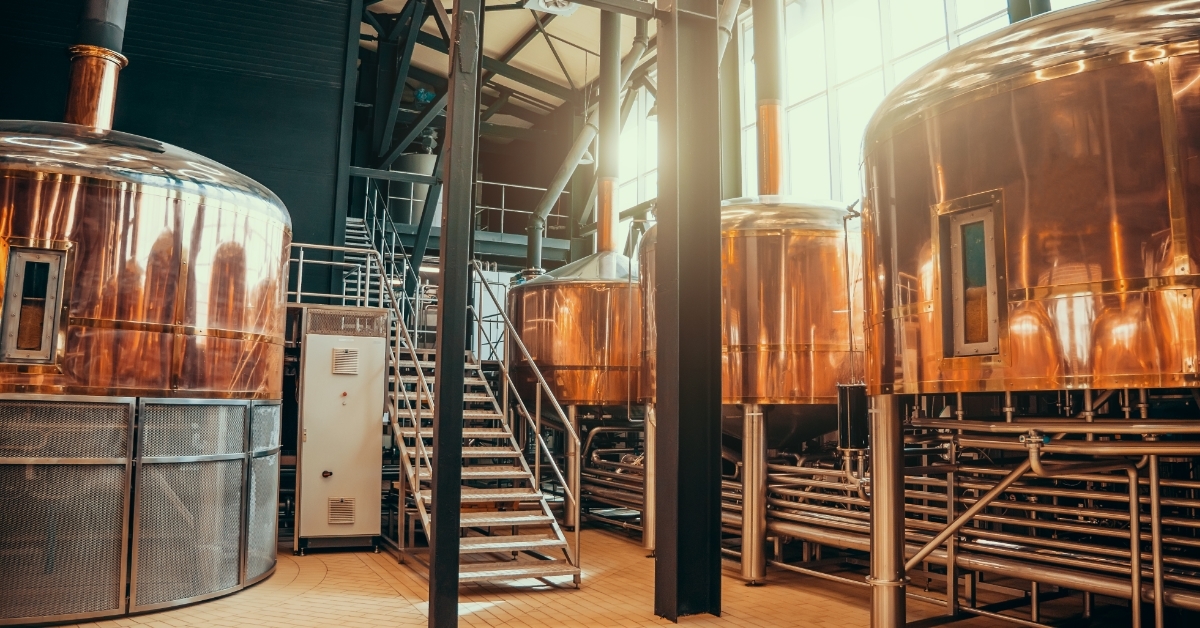 cooper storage tanks for beer fermentation