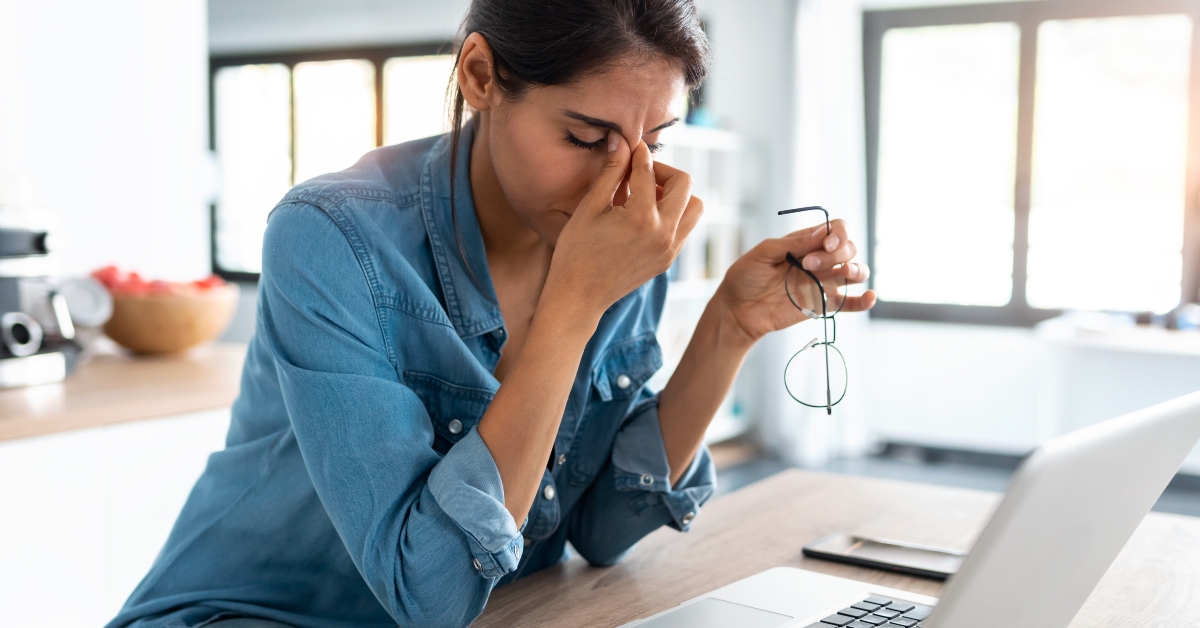 stressed business woman