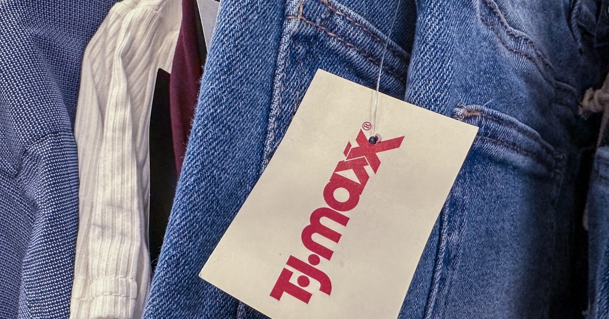 TJ Maxx tag on jeans
